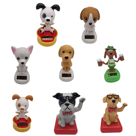Solar Power Dancing Dog Shape Car Dashboard Interior Ornament Home Decoration