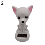 Solar Power Dancing Dog Shape Car Dashboard Interior Ornament Home Decoration