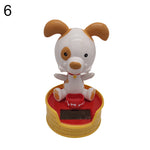 Solar Power Dancing Dog Shape Car Dashboard Interior Ornament Home Decoration