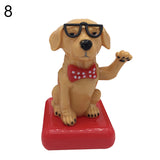 Solar Power Dancing Dog Shape Car Dashboard Interior Ornament Home Decoration