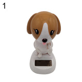 Solar Power Dancing Dog Shape Car Dashboard Interior Ornament Home Decoration