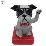 Solar Power Dancing Dog Shape Car Dashboard Interior Ornament Home Decoration