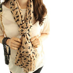 Women's Chiffon Sweet Cat Kitten Scarf Shawl Long Scarf Girls Xmas Gift