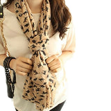 Women's Chiffon Sweet Cat Kitten Scarf Shawl Long Scarf Girls Xmas Gift