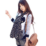 Women's Chiffon Sweet Cat Kitten Scarf Shawl Long Scarf Girls Xmas Gift