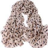 Women's Chiffon Sweet Cat Kitten Scarf Shawl Long Scarf Girls Xmas Gift