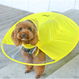 Dog Funny Round rain coat Pet raincoat hooded waterproof round dish Costumes for small dog , FZC002