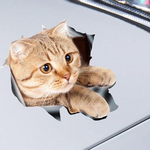 Funny 3D Peeking Cat Car-Styling Vehicle Body Scratch Decals Sticker Decoration