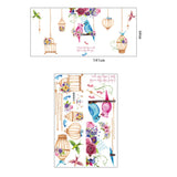 Fashion Birdcage Bird Flower Wall Sticker Home Bedroom Kids Room Decor Art Decal