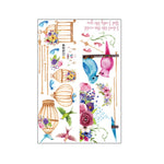 Fashion Birdcage Bird Flower Wall Sticker Home Bedroom Kids Room Decor Art Decal