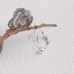 Cute Hollow Cat with Bell Charm Chain Open Ring Women Animal Finger Jewelry
