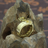 Hollow Out Dog Love Ring Vintage Rings For Men Adjustable Punk Ring