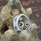 Hollow Out Dog Love Ring Vintage Rings For Men Adjustable Punk Ring