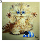 Cute Cat Kitten 5D DIY Embroidery Diamond Painting Home Wall Decor Hand Craft