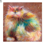 Cute Cat Kitten 5D DIY Embroidery Diamond Painting Home Wall Decor Hand Craft