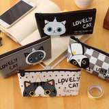 Cute Cartoon Cat Pencil Bag Waterproof Makeup Pouch Case Kids School Supplies