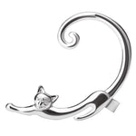 1Pc Fashion Women Cartoon Cat Earrings Piercing Ear Cuff Wraps Party Jewelry