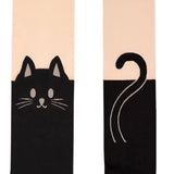 Sexy Cute Black Tattoo Long Socks Sheer Cartoon Cat Pantyhose Stockings Tights