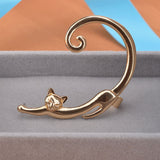 1Pc Fashion Women Cartoon Cat Earrings Piercing Ear Cuff Wraps Party Jewelry