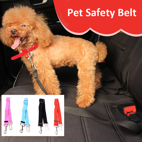 Dog Pets Car Safety Seat Belt Harness Restraint Lead Adjustable Travel Clip