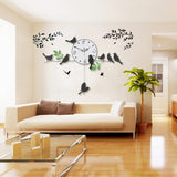 Creative Modern Birds Analog Silent Quartz Swing Wall Clock Home Decor Gift