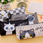 Cute Cartoon Cat Pencil Bag Waterproof Makeup Pouch Case Kids School Supplies