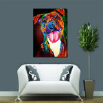 Unframed Multi-color Dog Painting Wall Art Craft Hanging Pictures Home Decor