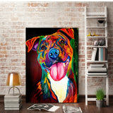 Unframed Multi-color Dog Painting Wall Art Craft Hanging Pictures Home Decor