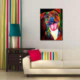 Unframed Multi-color Dog Painting Wall Art Craft Hanging Pictures Home Decor